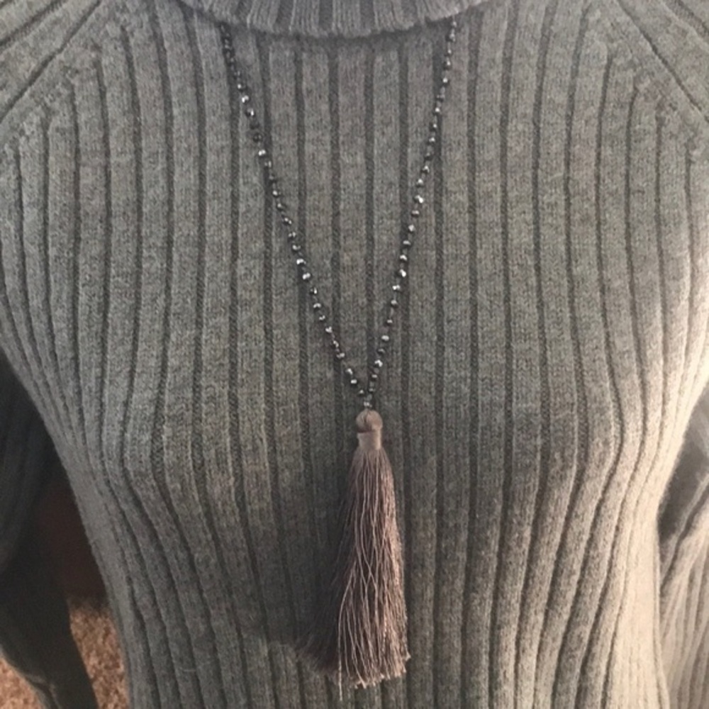 Beaded tassel necklace